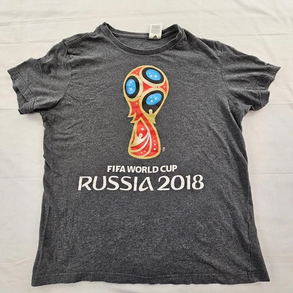 FIFA World Cup Russia 2018 adidas Gray Short Sleeve T-Shirt Men's M/L